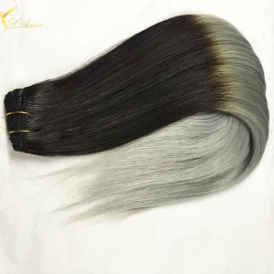 porcelana 7A ombre brazilian hair two tone double drawn two tone brazilian hair weave bundles fabricante