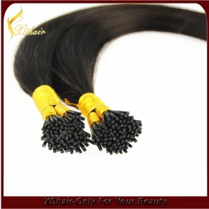 An tSín 7a human hair extension silky straight i tip brazilian hair extension 100% human hair extension wholesale déantóir