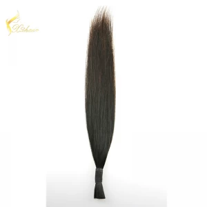 Cina 7a unprocessed silky straight Peruvian virgin hair extension cheap real human hair extension produttore