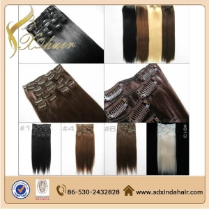 China 8 Inch - 22 Inch Wholesale Clip In Hair Extension Pure Virgin Indian Remy Hair For African American Black Women manufacturer