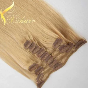 Chine Alibaba China Free Shipping 2015 Hot Selling Factory Price triple weft clip in hair extension fabricant