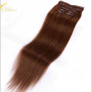 中国 Alibaba China Free Shipping 2016 Hot Selling Factory Price triple weft hair extension remy hair clip in 制造商