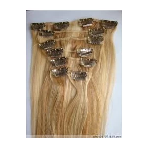 China Alibaba Express 6A 7A 8A Grade Double Drawn Remy Human Hair Clip in Hair Extensions fabricante