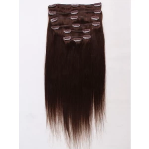 An tSín Alibaba Wholesale Hair Extension 100% Human Hair Top Quality Double Drawn Clip In Hair Extension déantóir