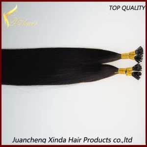 Cina Alibaba express 6a cheap keratin virgin human remy i tip 100% virgin indian remy hair extensions produttore