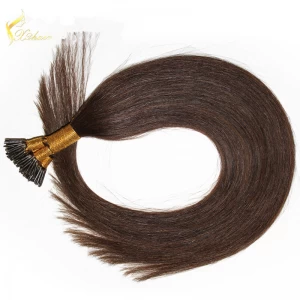An tSín Alibaba express dark color 1g stick i tip remy hair 100 keratin tip human hair extension déantóir