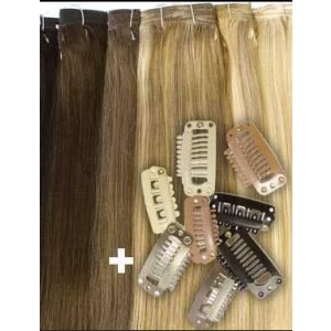 Chine Alibaba golden supplier cheap 100% unprocessed peruvian double drawn human hair clip in extensions fabricant