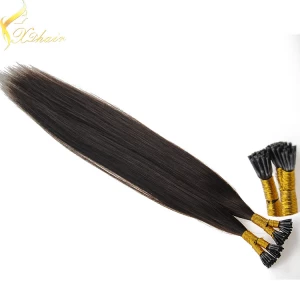 China Alibaba trade assurance grade 8A 0.8g i tip hair extensions kinky straight manufacturer