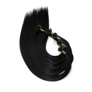 An tSín Alibabas 100% Human Nail Hair Extension,Italian Keratine Nail U Tip Hair Extension fast shipping déantóir
