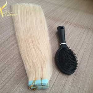 porcelana Aliexpress Wholesale factory price for colorful Tape hair extension with 100% Indian human hair made in China fabricante