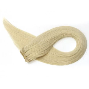 Cina Aliexpress china grade 8A 100% Brazilian virgin remy human hair weft double weft silky straight wave hair weave produttore