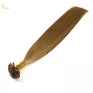 中国 All express products wholesale keratin protein brazilian human hair flat tip hair hot online market メーカー