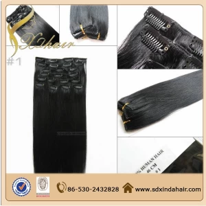 China Amazon Top Sellers Wholesale Best Selling Brazilian Cheap 100% Human Hair Clip In Hair Extension manufacturer