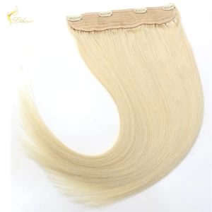 Chine Beautiful double drawn remy halo hair extensions fabricant