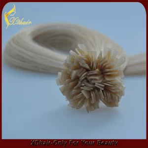 China Best Quality 100% Virgin Remy Russian  Flat Tip  Double Drawn Hair Extension Per-bonded Flat Tip Hair manufacturer