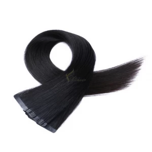 China Best Quality Natural Black Color Tape In Hair Extensions Human Hair at Wholesale Price fabricante