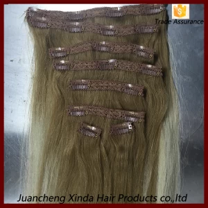 중국 Best Selling direct factory Remy Hair Clip in Hair Extension 제조업체
