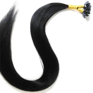 Китай Best quality humanhair extension U tip natural black hair pre bonded  non remy human hair indian производителя