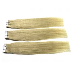 China Best quality virgin remy double drawn tape in hair extension  china hair manufacturer