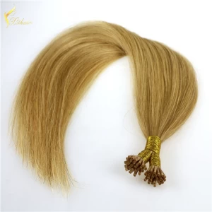 An tSín Best selling brazilian virgin I/U/V/Flat tip hair extension high quality wholesale i tip human hair extension déantóir