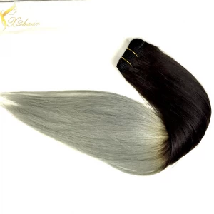 An tSín Best selling ombre hair extension two colored cheap brazilian hair ombre human hair bundles déantóir