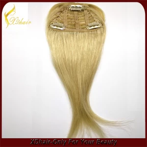 Cina Best selling products wholesale price top grade 100% unprocessed Brazilian virgin remy human hair clip in bangs hair extension produttore