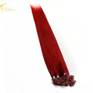 中国 Best wholesale websites 100% remy cuticle tangle free 0.5g flat tip hair メーカー