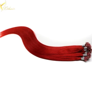 中国 Best wholesale websites 100% remy cuticle tangle free 0.8g silky straight flat tip hair メーカー