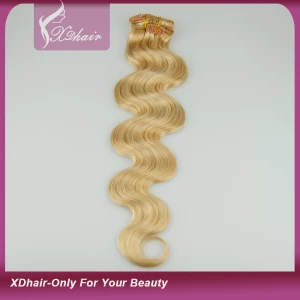 Chine Body Wave Tangle gratuit Faire gratuit Pas de poux Pas Knot 100% non transformés Extensions de cheveux humains clip dans les cheveux fabricant