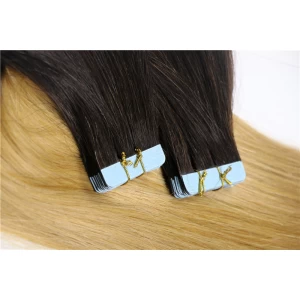 China Brazilian Virgin Human Curly skin Hair, two tone color Hair Bundles, Top Quality Tape Hair Extension fabricante