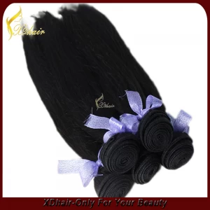China Manufacture Wholesale 100% Human Hair Cuticle Remy Brazilian hair 22"  #1 Jet Black manufacturer