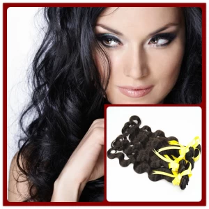 An tSín Brazilian human hair 12"-28" Natural Color- Kinky Curly -wave extensions déantóir