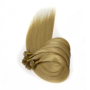 An tSín Cheap Double Drawn 100% Human Remy Hair U Nail Tip Hair Extension Wholesale déantóir