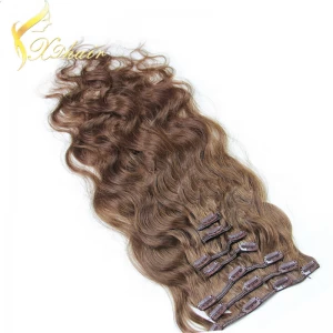 An tSín Cheap High Quality Factory Wholesale 100g 120g 160g For White Women 220g Clip In Hair Extension déantóir