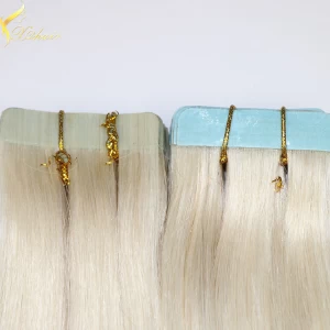China Cheap Silky Straight Blonde 100% Human Remy Mini Flower Tape Hair Extensions Hersteller
