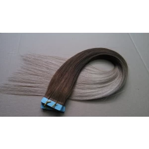 China Cheap Wholesale 100% Human Hair Grade 7A Double Drawn Tape Hair Extensions In Dubai fabricante