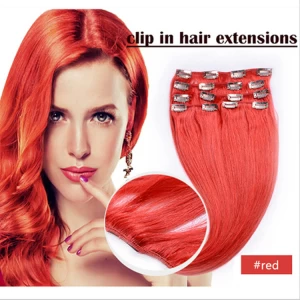 中国 Cheap and high quality 220g remy russian clip in 100 human hair extensions 制造商