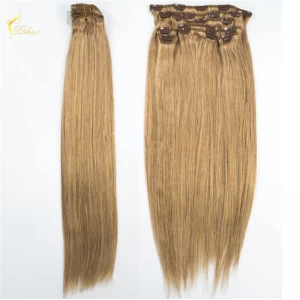 中国 Cheap price wholesale 22inch 100 real Mogolian Clip in human hair extensions 制造商