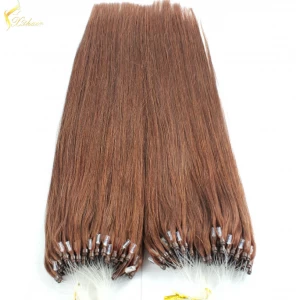 China Cheap silky straight blonde 100% human remy 0.8g micro ring invisible hair extension manufacturer
