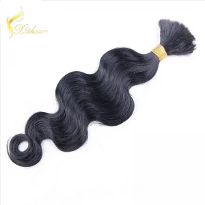 中国 Cheap wholesale body wavy 100% human virgin remy brazilian hair bulk top quality human hair メーカー