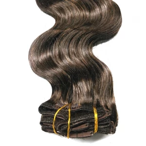 porcelana China Supplier virgin remy human hair clip in extension cheap price fabricante