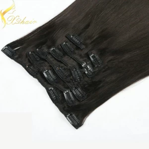 中国 China wholesale New arrival best selling high quality 7A clip in hair 制造商