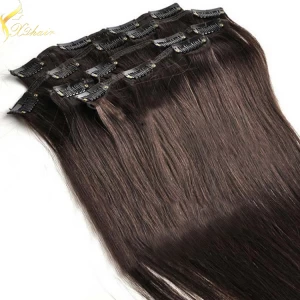 An tSín China wholesale New arrival best selling high quality Virgin Hair human hair extensions clips déantóir