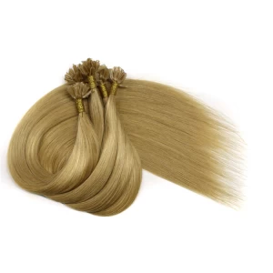 An tSín Chinese Factory Wholesale Tangle Free 0.8g 1g 100% Remy Human Hair Nail Tip Hair Extension déantóir