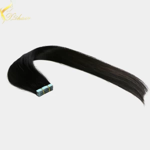 中国 Chinese supplier 9a remy cuticle cheap wholesale double drawn tape in hair extensions packs メーカー
