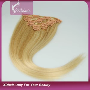 An tSín Clip in Hair Extensions 100% Human Hair High Quality Cheap Price Wholesale Alibaba Trade Assurance 160g déantóir