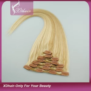 An tSín Clip in Hair Extensions 100% Human Hair High Quality Cheap Price Wholesale Alibaba Trade Assurance 180g déantóir