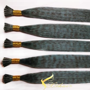 China Colored human hair extension keratin tip I tip hair 0.5g abd 1g fabrikant