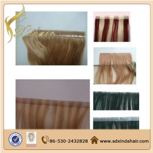중국 Direct Factory Wholesale New Trendy Products Wholesale remy human Hair extentions tape in 제조업체