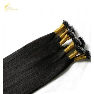 China Double Drawn 0.8g 1g Remy Hair Extension Nano Ring Hair Extensions manufacturer